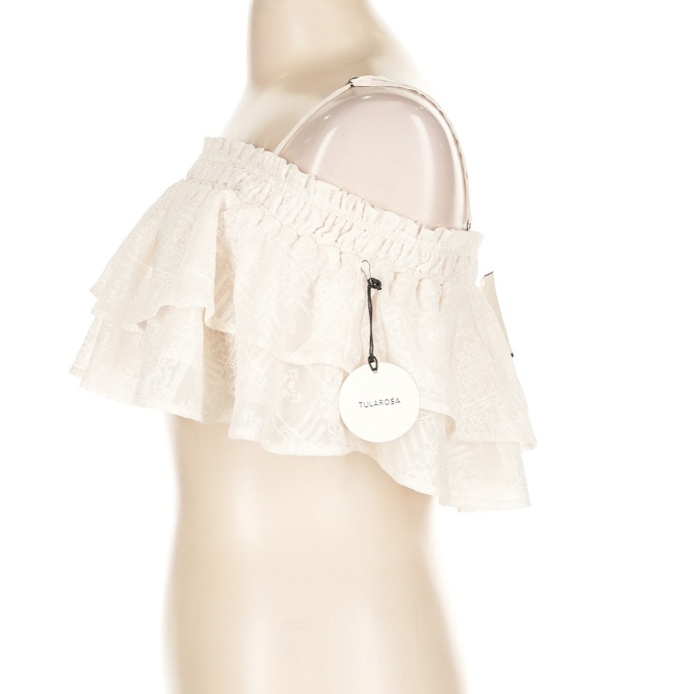 Tularosa Stella Lace Boho Ruffle Crop Top Women’s Large - Picture 5 of 7